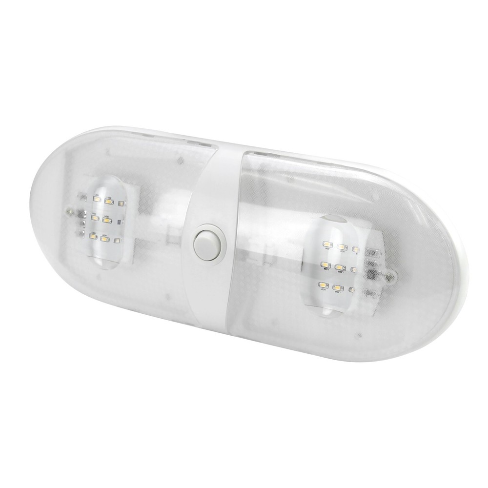 NEW RV LED Double Dome Interior Ceiling Light Boat Camper Trailer