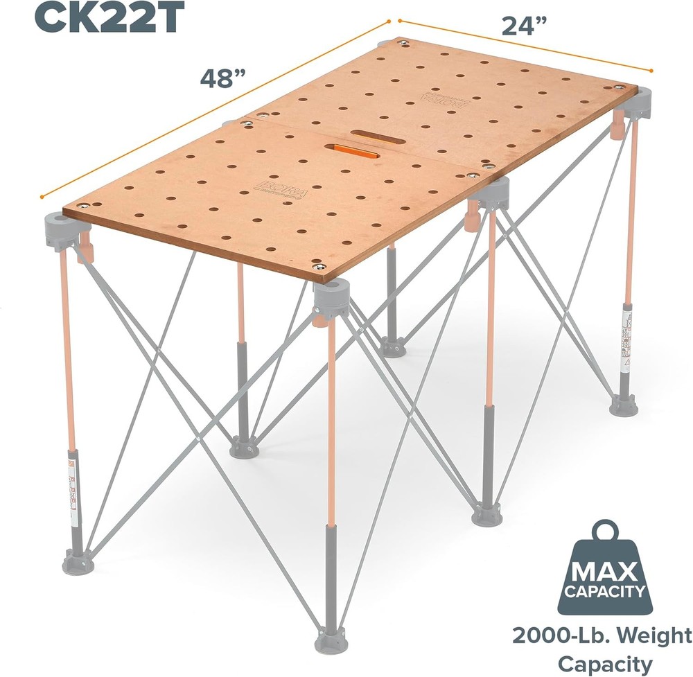 Centipede Workbench Table Top - 24" x 48" - Includes Wood Top