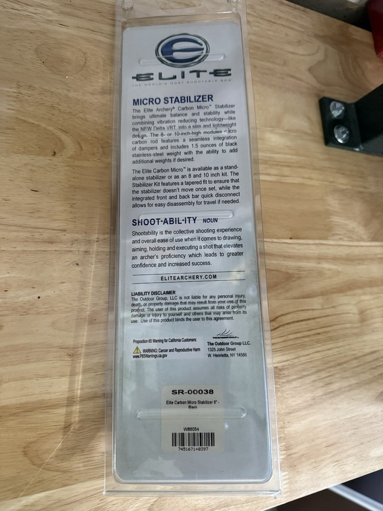 Elite Archery carbon Micro Stabilizer 8in Compound Bow Black