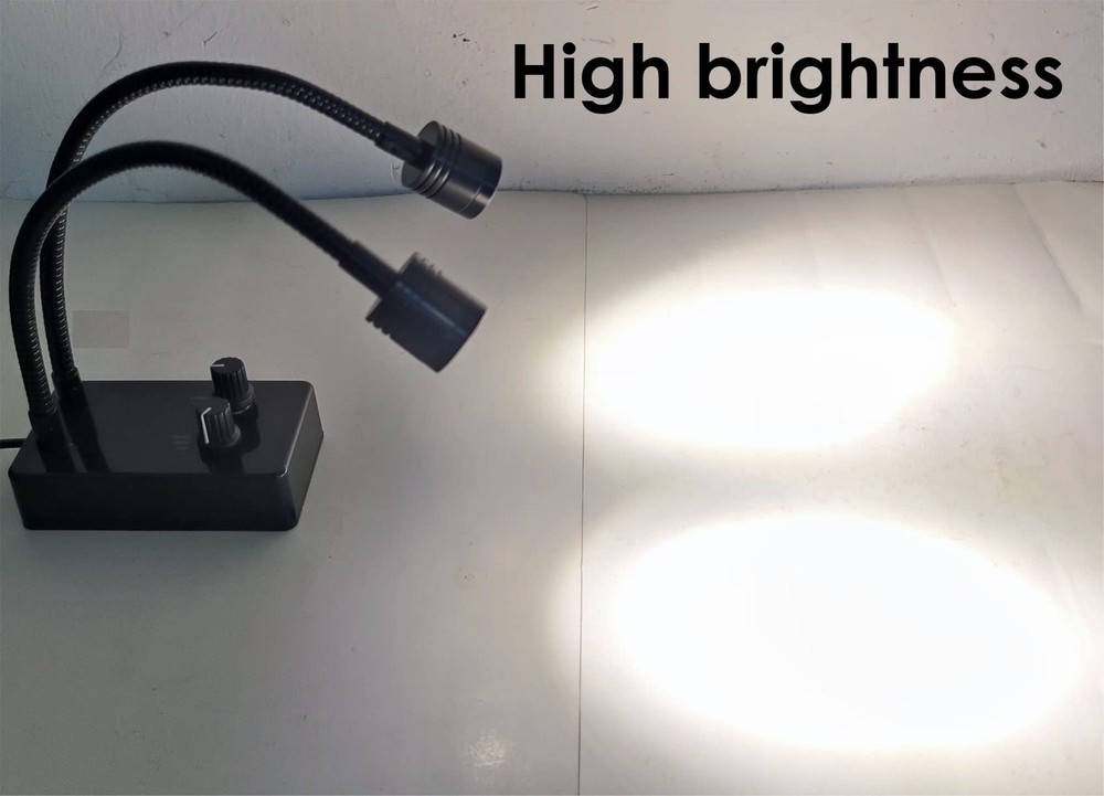 Microscope Light Source, USB Desk Dual Gooseneck Lights LED Mini Spot Light I...