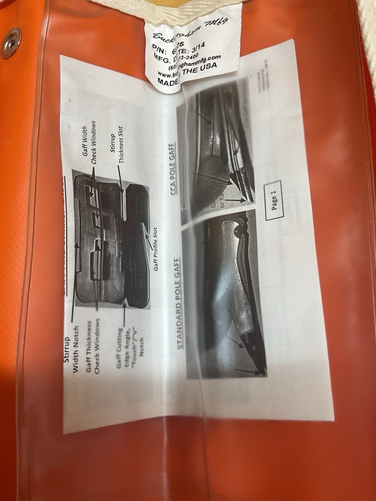 Buckingham 6025 Pole Gaff Maintenance Kit