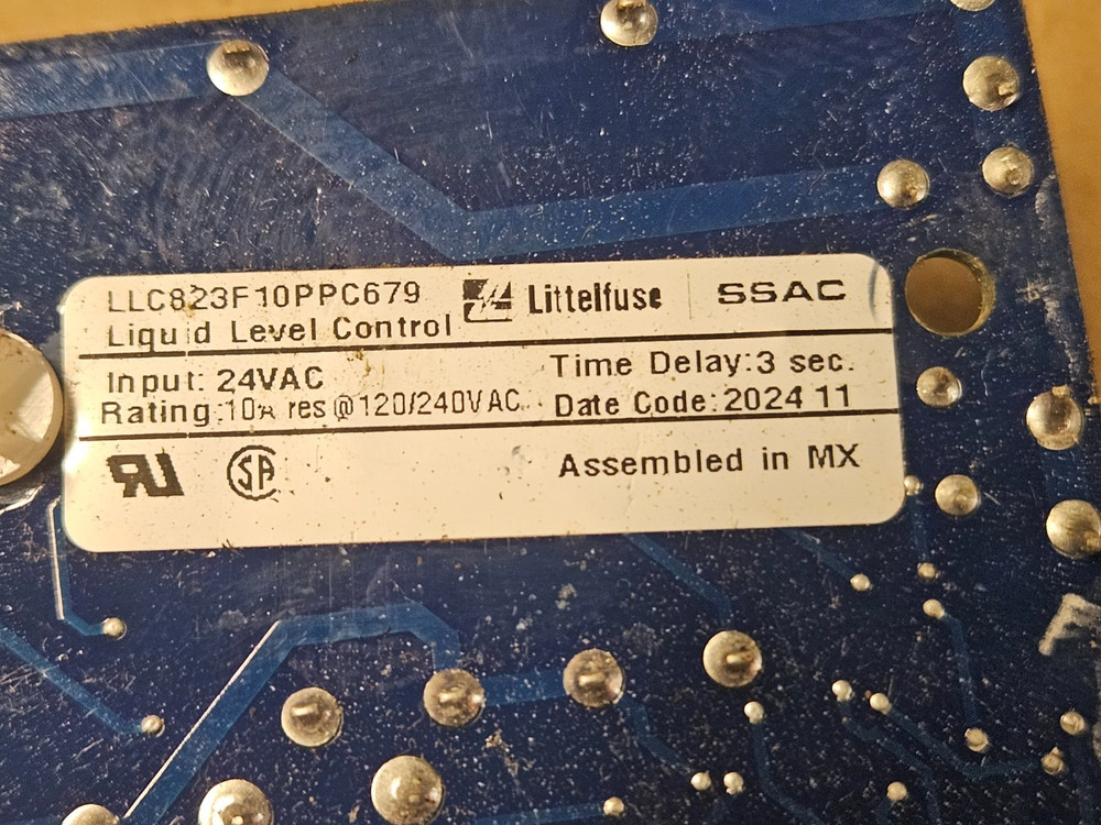 Raypak 002-1310 LLC823F10PPC679 Liquid Level Control Board 24VAC 10A