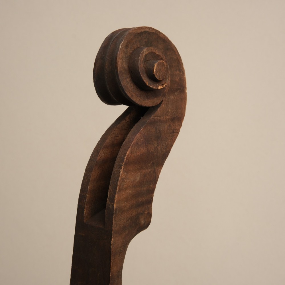 2 Old 4/4 Violin Scrolls Necks #VB272