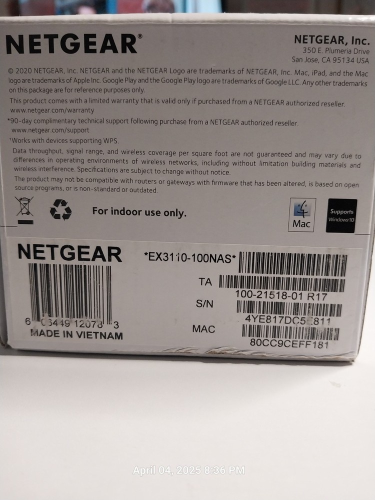 Wifi Range Extender. Netgear AC750 Daul Band Range