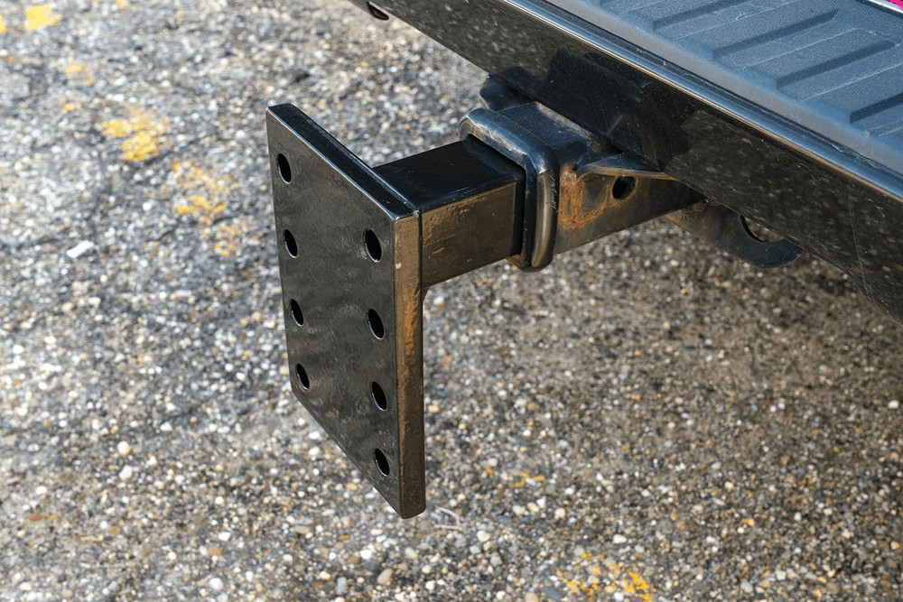 3 Position Pintle Hitch Mount Plate for 2" Hitch Reciever - 20,000 Lbs - Solid S