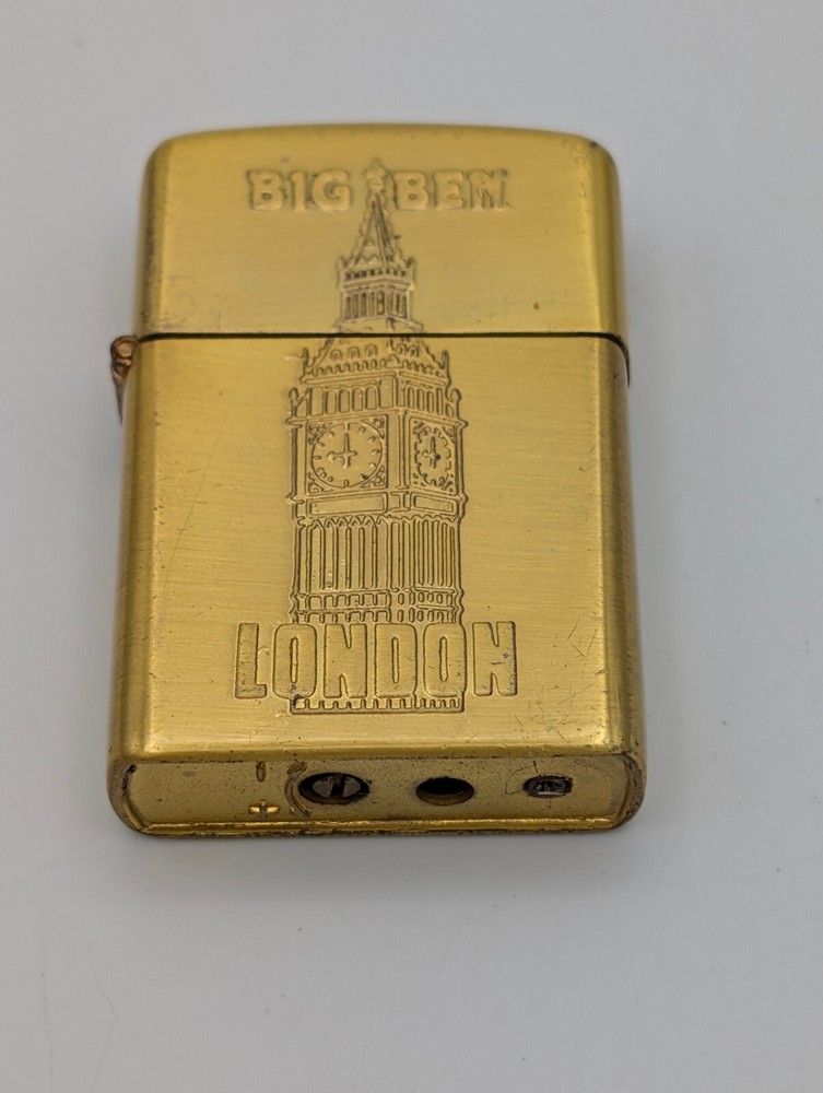 Big Ben London Goldtone Butane Lighter Unknown Maker