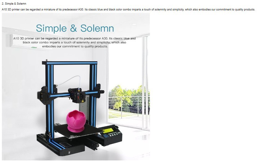 Geeetech A10M 3d printer dual extruder