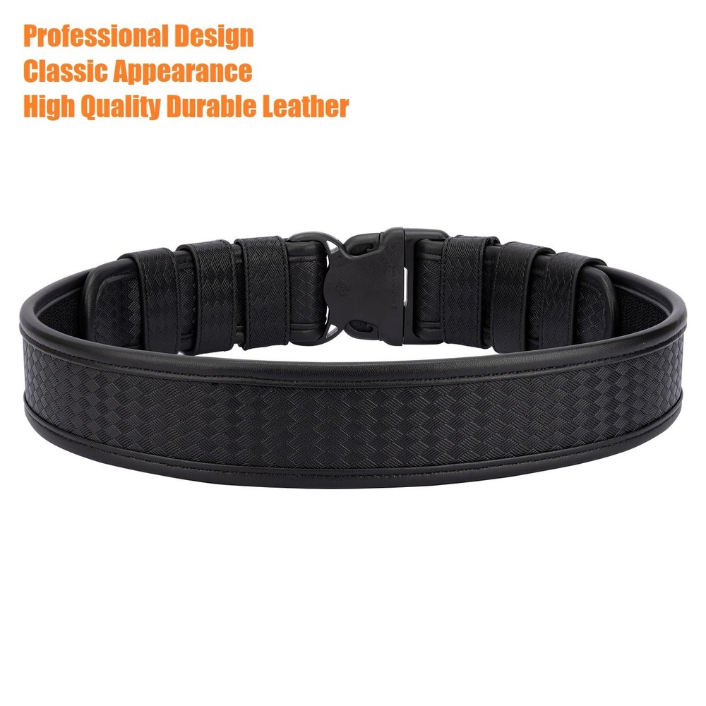 Basket Weave Duty Belt w/Hook Lining Tri-Release Large,
