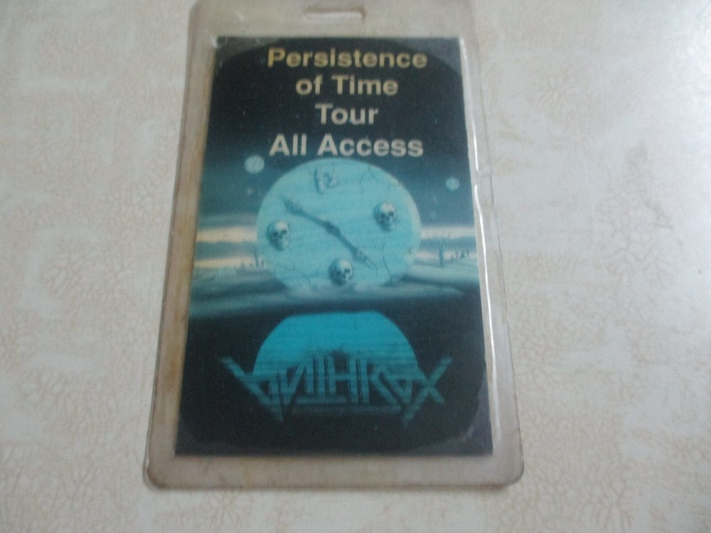 ANTHRAX PERSISTENCE OF TIME TOUR ALL ACCESS authentic laminated pass