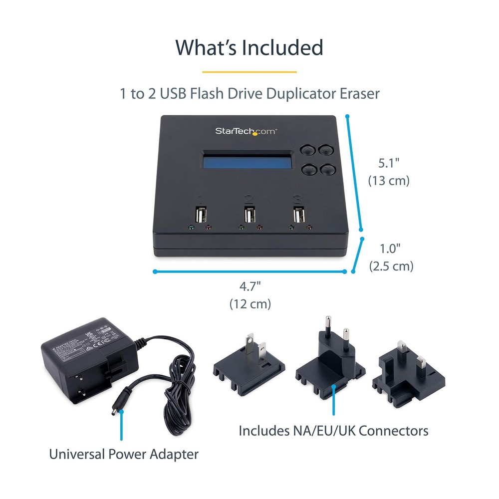 StarTech 1:2 Standalone USB 2.0 Flash Drive Duplicator and Eraser