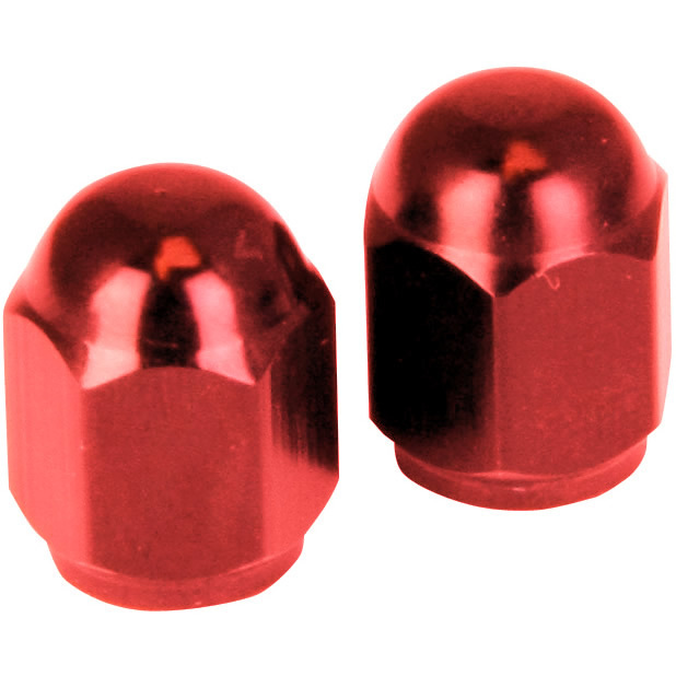 Tyre Valve / Dust Caps - Red  (pair)