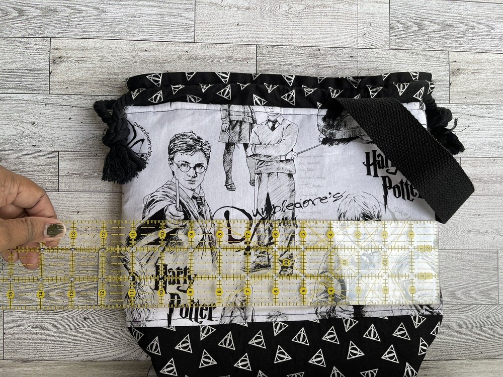 Project Bag Drawstring Knitting Crochet Craft Tote Size Medium