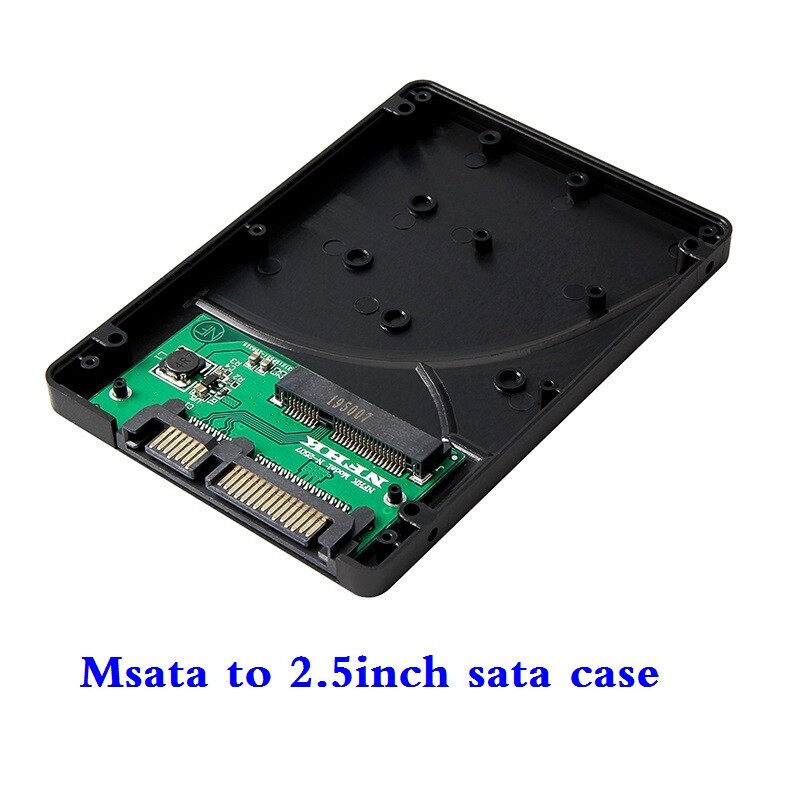 mSATA SSD to 2.5" SATA Enclosure Converter Adapter Card SSD Case Tool
