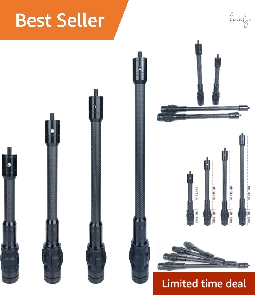 Carbon Archery Bow Stabilizer Single Side Adjustable V-Bar Mount Quick Disconnec