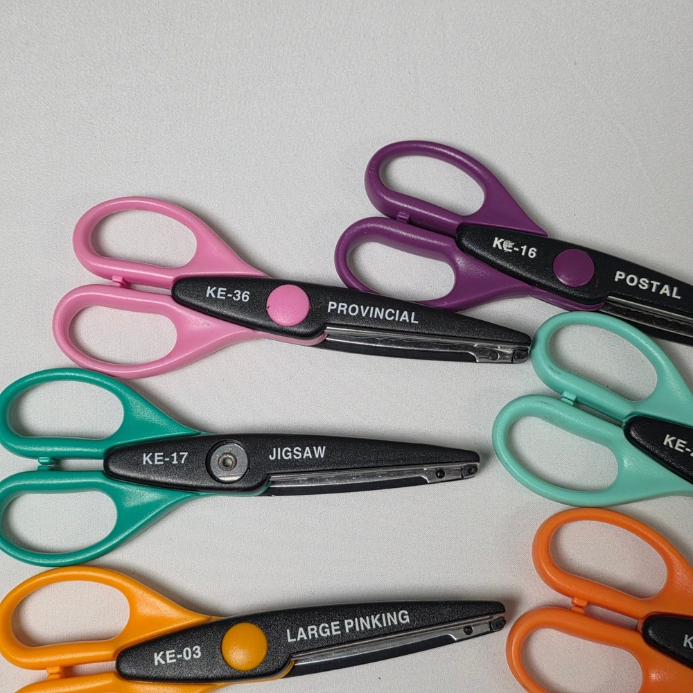Kraft Edgers Decorative Paper Scissors Set 9pc Scrapbooking Craft Edging Tools