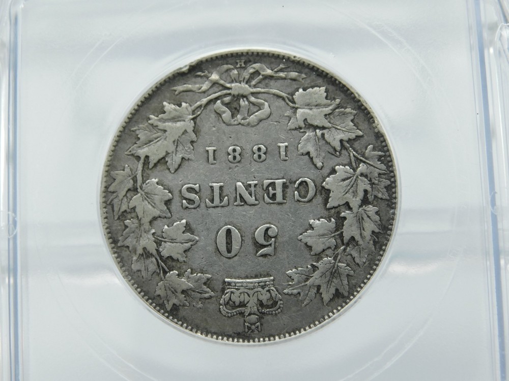1881-H GRADED CANADA 50 CENT ~ ICG VF20 (BT1132)