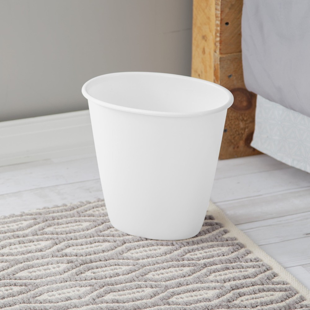 (4 pack) Small Bathroom Trash Can, 1.5 Gallon Plastic Garbage Bucket Bin with