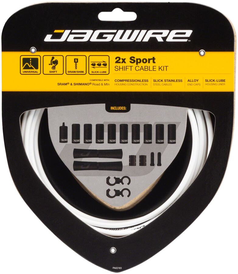 Jagwire 2x Sport Shift Cable Kit SRAM/, White