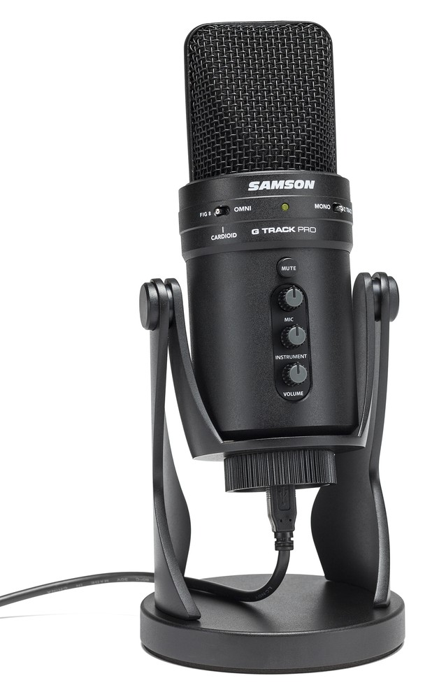 SAMSON G-Track Pro Studio USB Podcast Microphone Mic+Built in Audio Interface