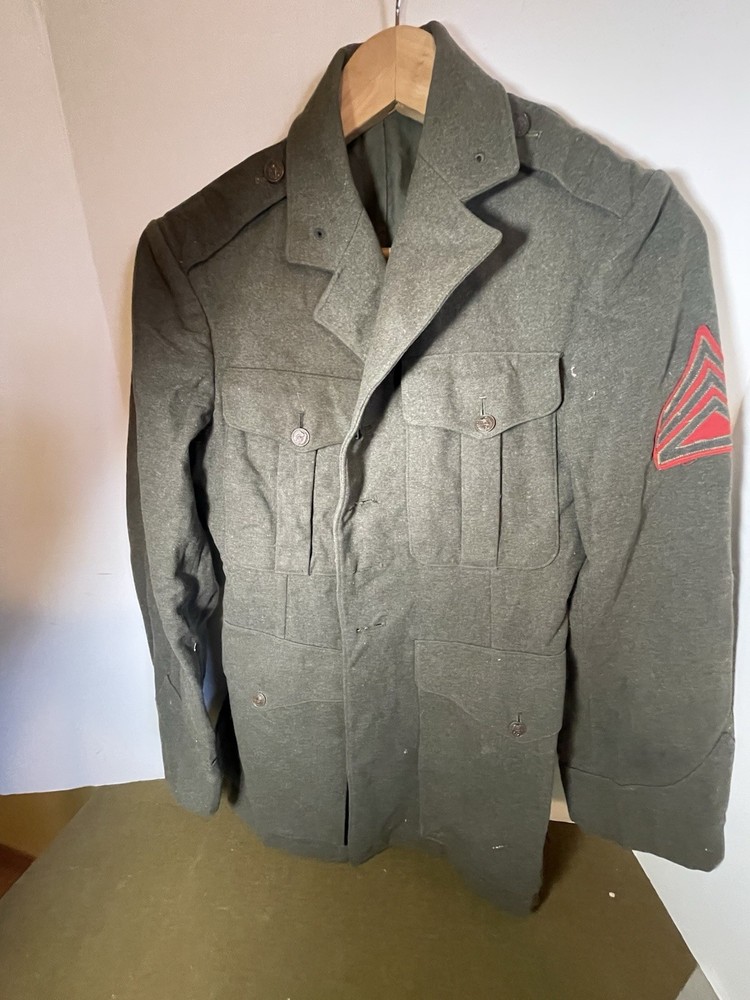WW2 USMC Four Pocket Jacket SSG Rank Named