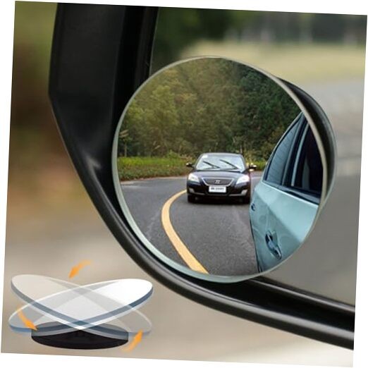 Blind Spot Mirrors 4 Pack | HD Frameless Convex Mirrors for Wide Angle Side