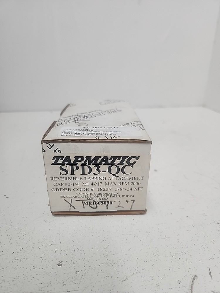 TAPMATIC SPD3-QC Reversible Tapping Attachment **NOS**