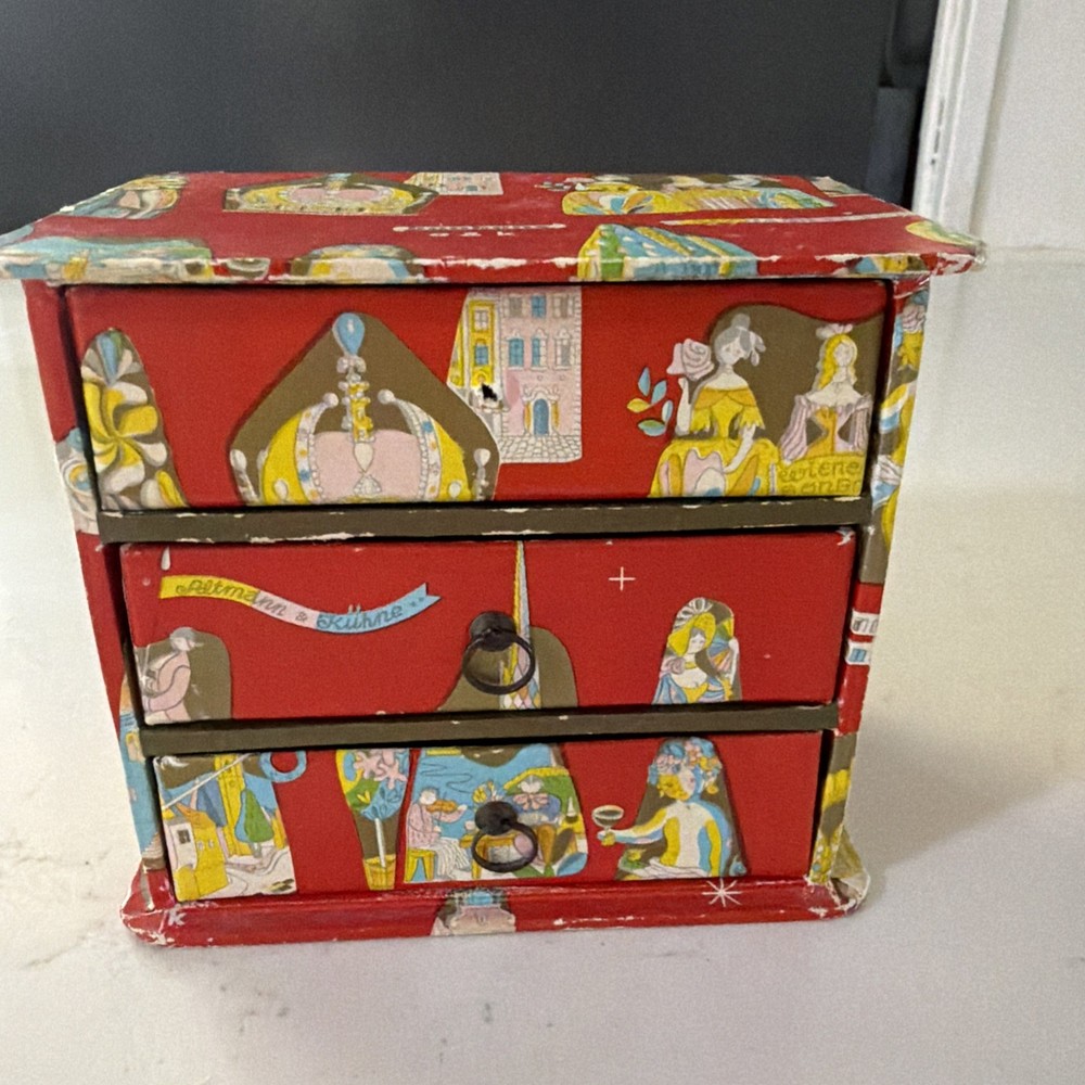 1986 Austrian Altmann & Kuhne Candy Container 3 Shelf Box Tiny Box