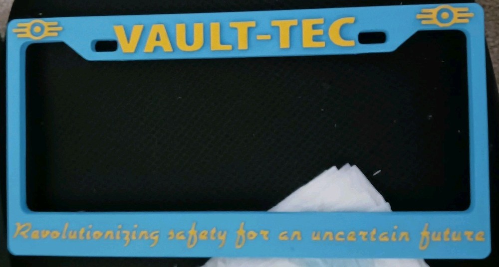 Fallout Vault-Tec license plate frame