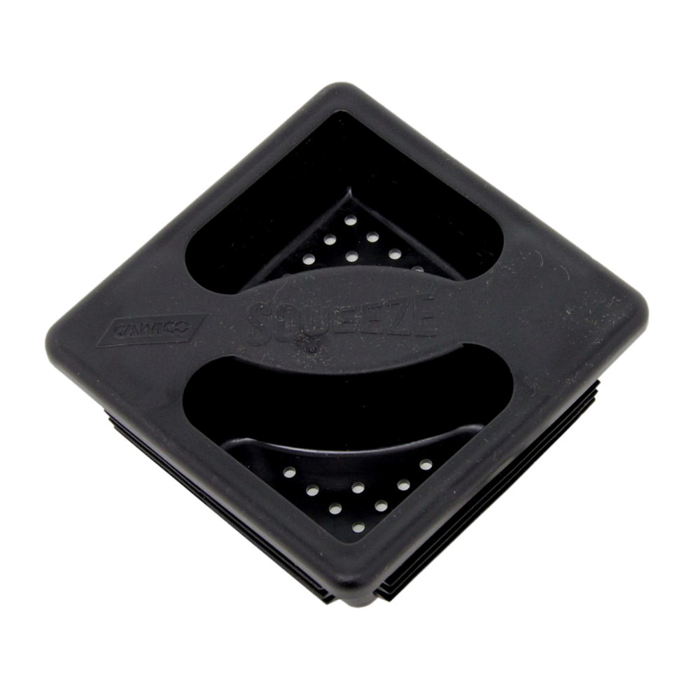 RV/Camper - 2 Squeeze Grip Locking Bumper Plug/Cap, 4" Square