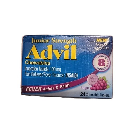 Advil Junior Strength Chewable Tablets - Grape, 24 Count