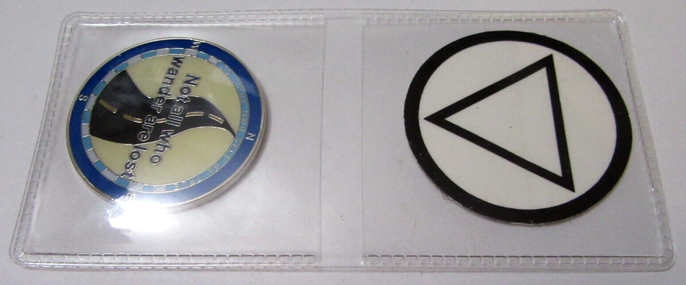 Alcoholics Anonymous medallion year 1 Compass AA Sober Chip token