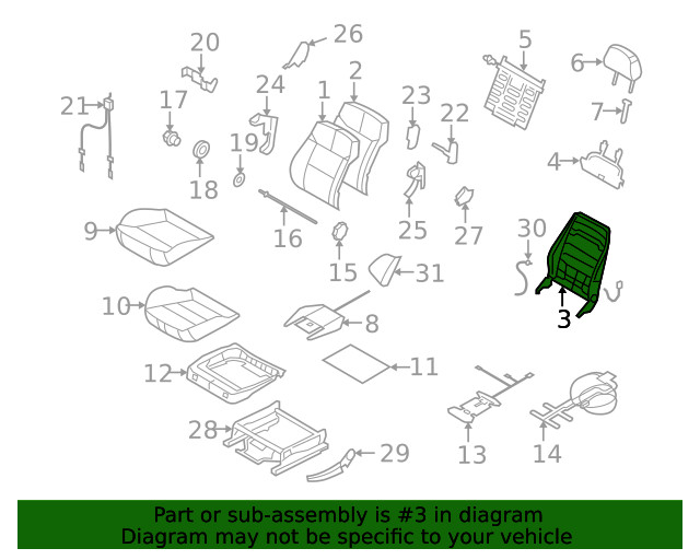 Genuine GM Seat Back Frame 93192745