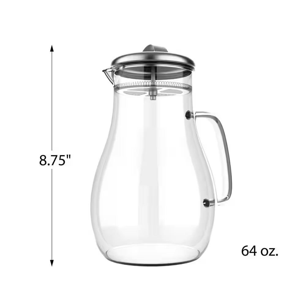 64 Oz. Glass Pitcher with Lid