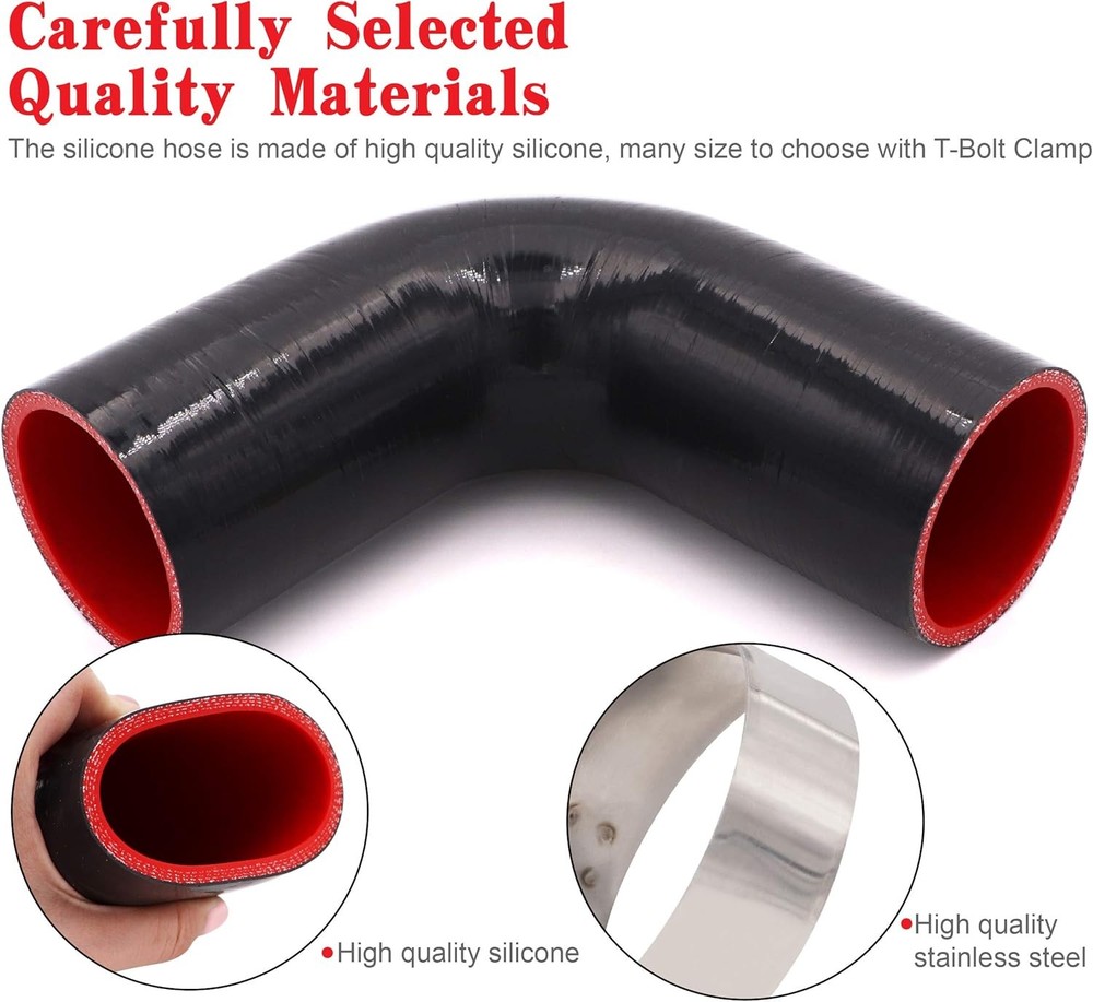 90 Degree Elbow Coupler Silicone Hose