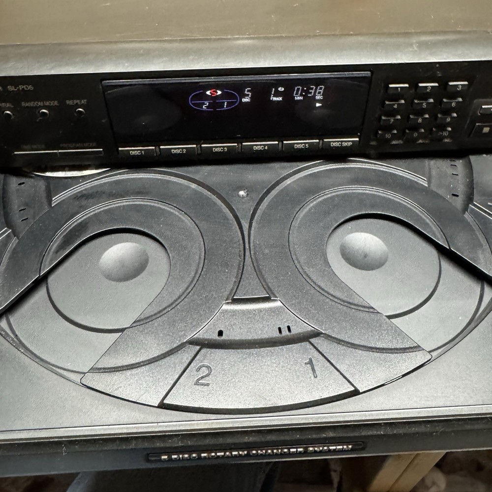 Technics SL-PD5 5-Disc CD Changer Carousel Good Tested ~ Working With Issues
