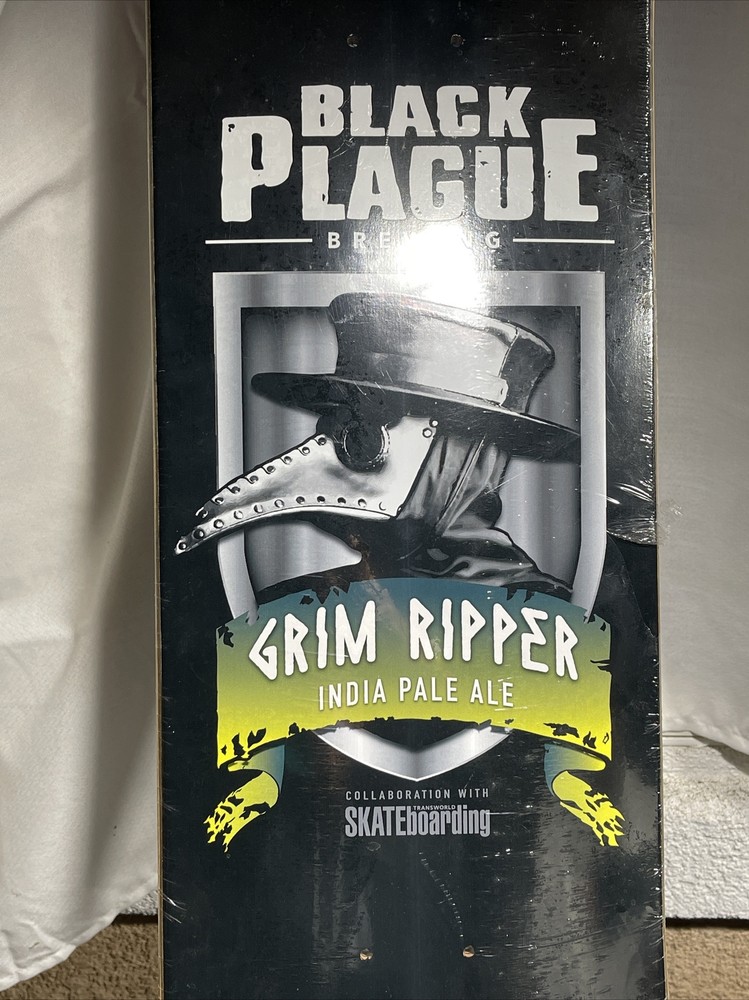 black plague Skateboard Deck Transworld Collab New