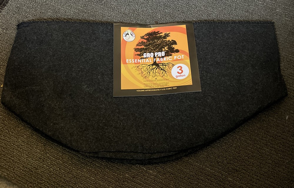 Gro Pro Essential Grow Bag 3 Gal. Capacity