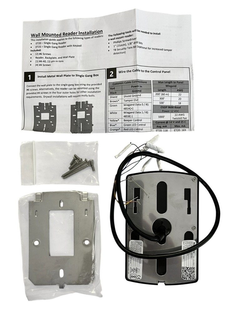 WaveLynx ET20-6WS Single Gang Reader