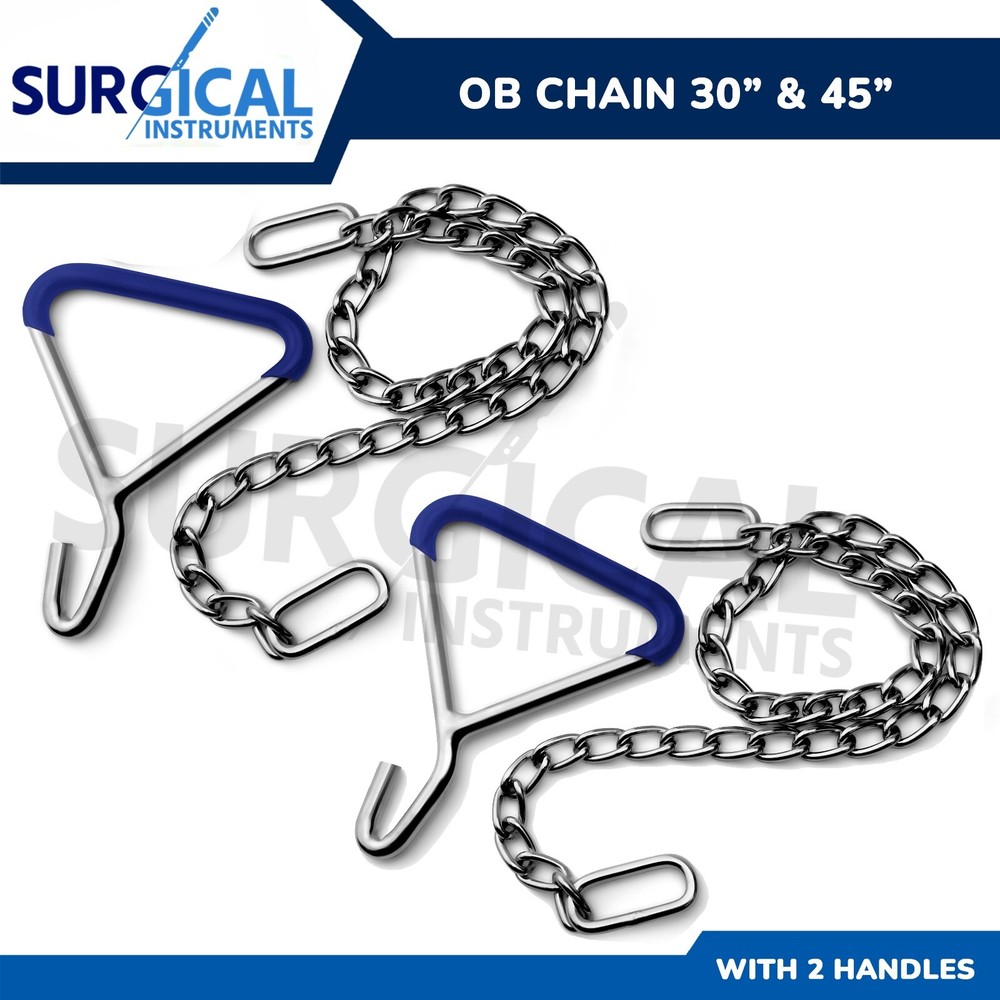 Durable OB Apparatus Leg Catch Set 2 Handles Puller Hook and 2 Chain 30" & 45"