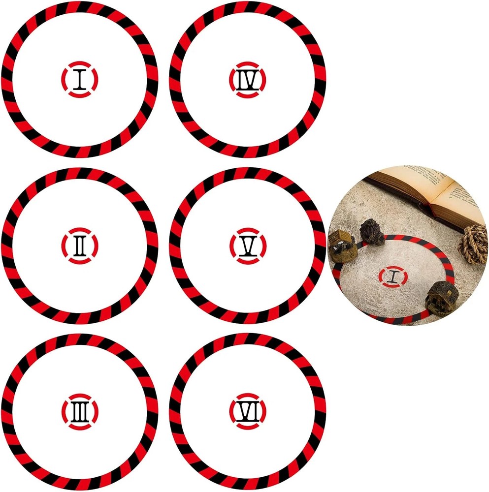 6 Pcs Objective Point Markers Round PVC Objective Marker Gaming Accessory, Minia