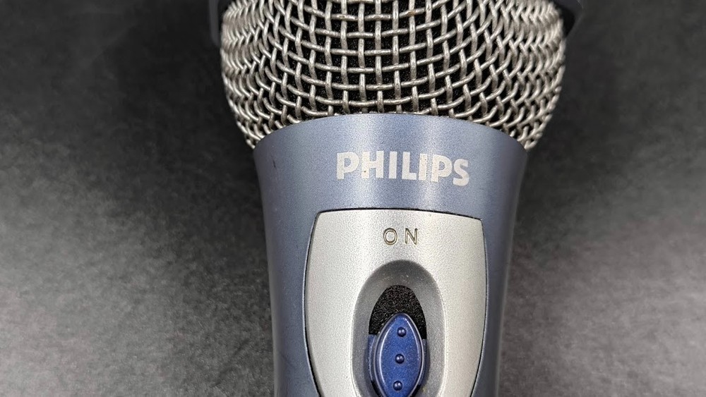 Philips SBC MD150 Microphone Used Working Blue