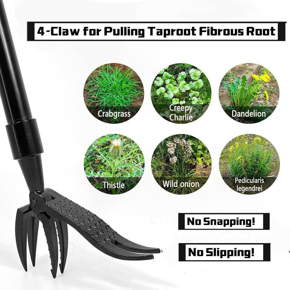 High Hardness Weed Pulling Tool - Manual Stand Up Weed Puller Tool Head Replacem