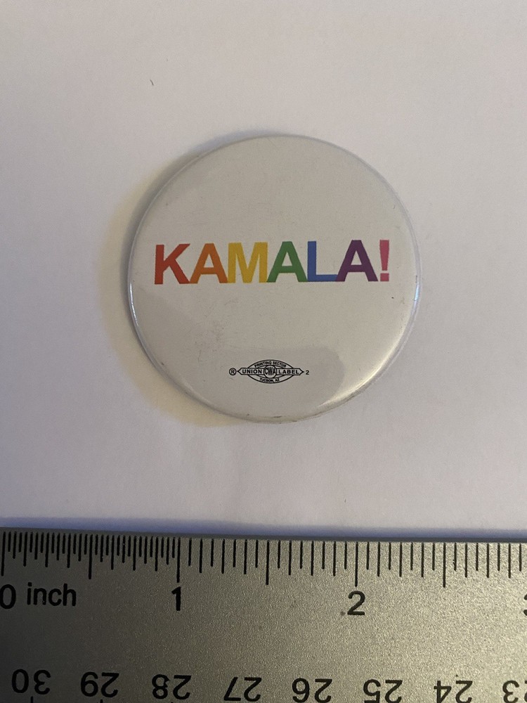 Kamala! Rainbow Pin Back Button P163