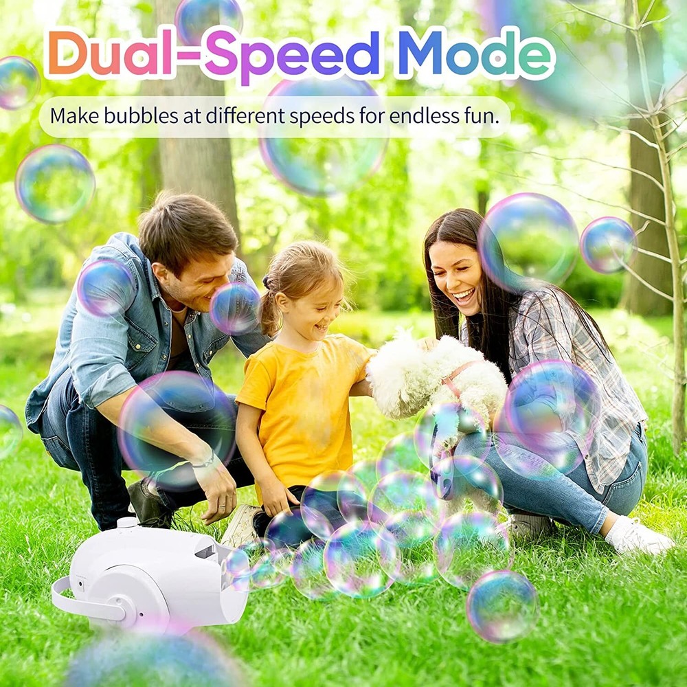Bubble Machine Automatic Bubble Blower 5000+ Bubbles Per Minute for Kids Party