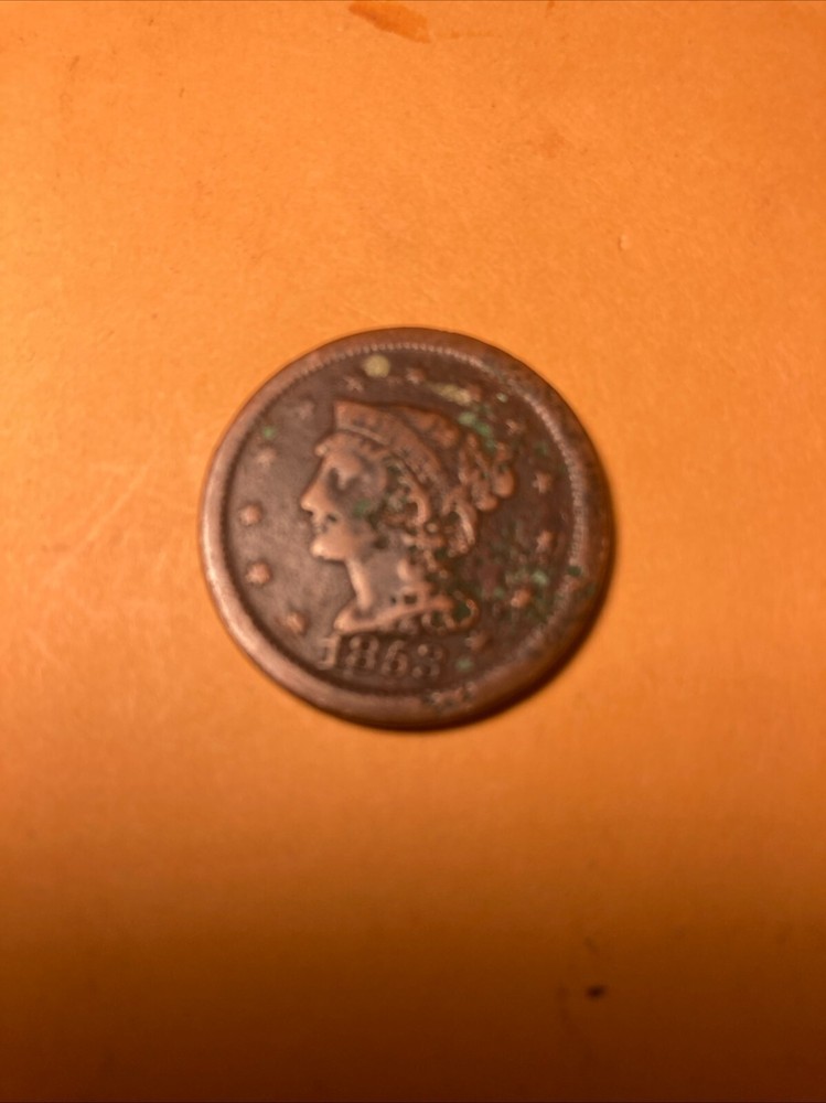 1853 Braided Hair Large One Cent
