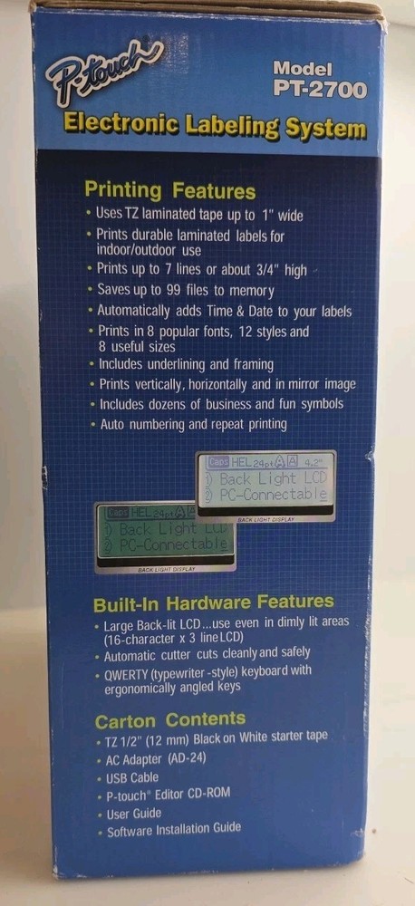 Brother P-Touch PT-2700 Professional Electronic Thermal Labeling System TESTED
