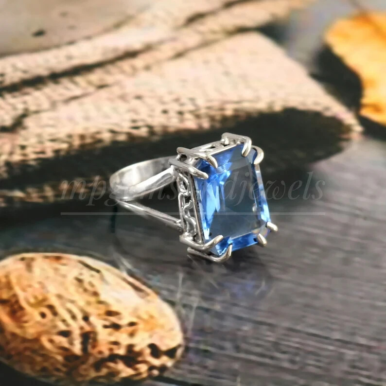 Tanzanite Ring 925 Sterling Silver Band& Statement Ring Handmade Ring All Size