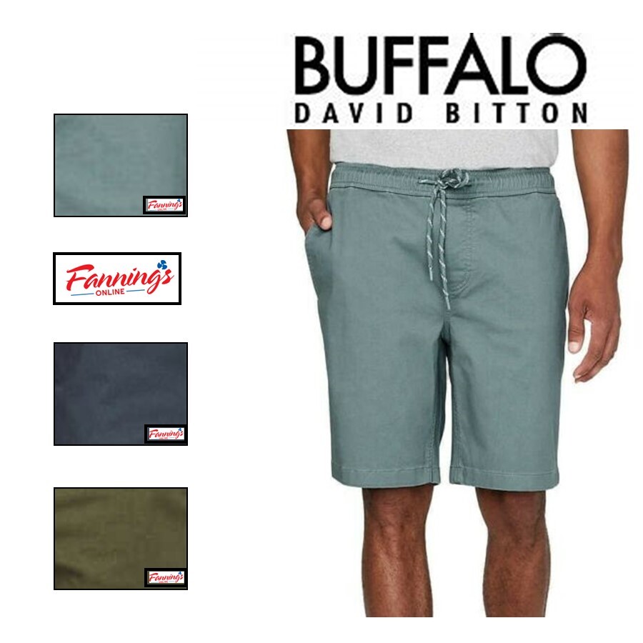 Buffalo Mens Pull-On Henry  Short with Drawstring Elastic Waist | C31