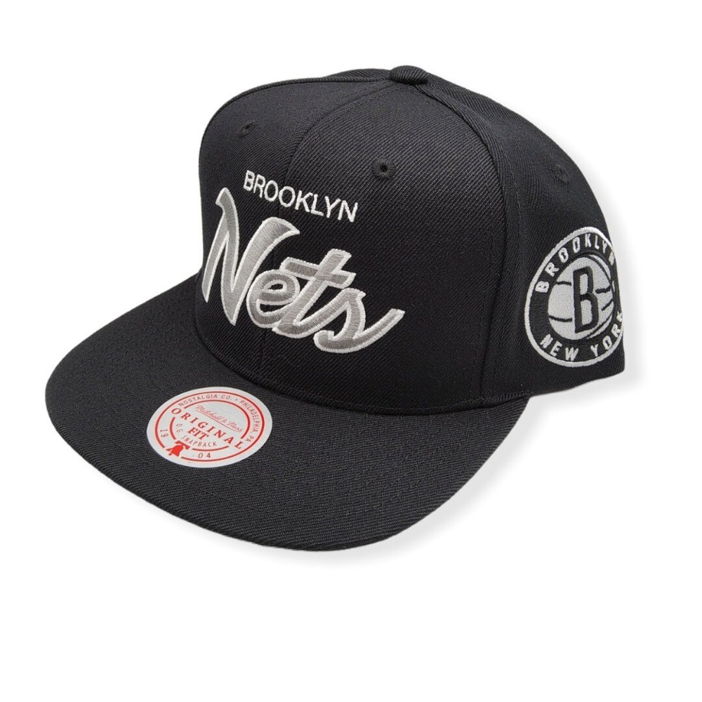Mitchell & Ness Brooklyn Nets Team Script 2.0 Adjustable Snapback Hat Cap