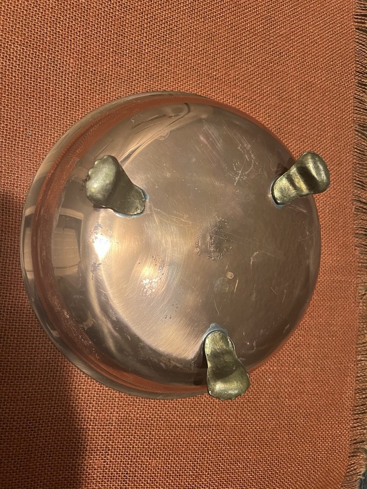 Colonial Virginia Three Footed Copper Bowl